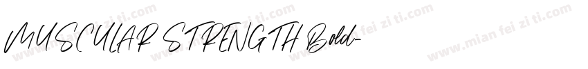 MUSCULAR STRENGTH Bold字体转换